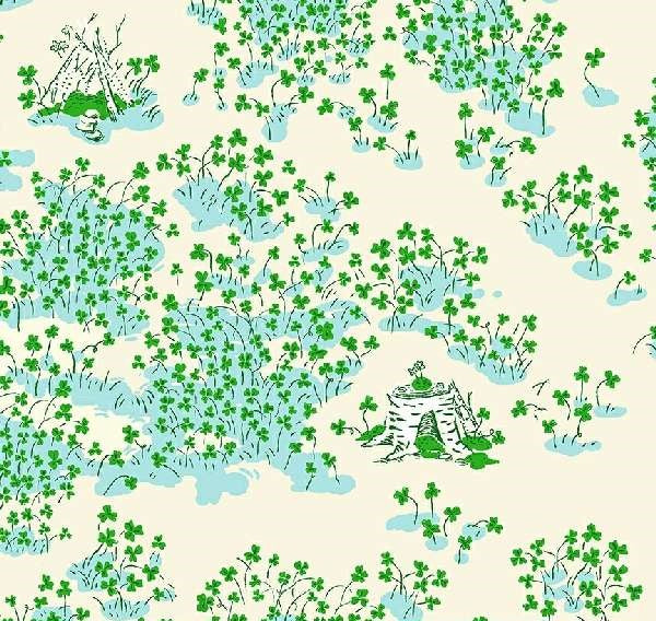 Heather Ross Lucky Rabbit Fairy House quiltstof