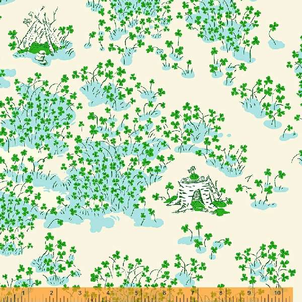 Heather Ross Lucky Rabbit Fairy House quiltstof