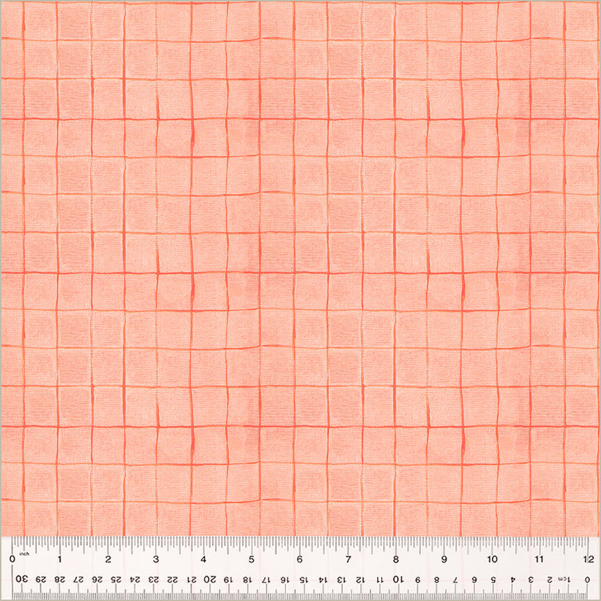 By Hand - Drawn plaid - salmon