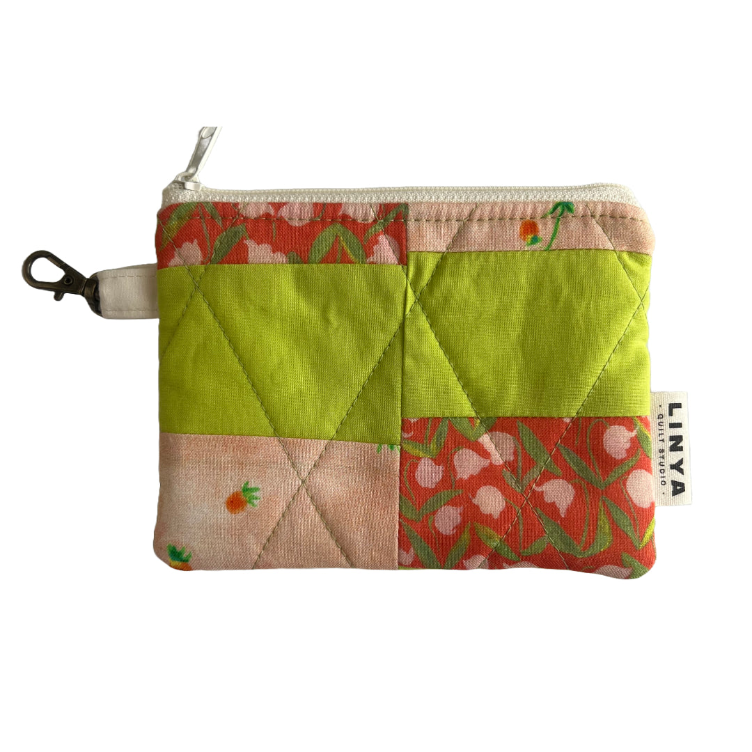 Mini etui - By Hand - patchwork licht groen