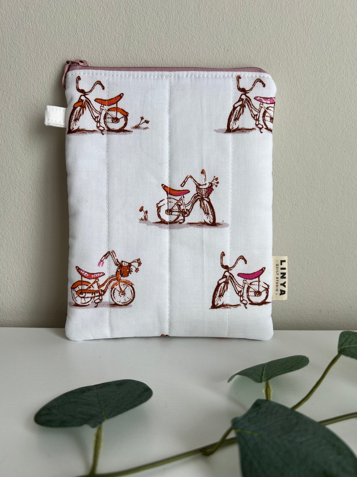 E-reader sleeve 6" gequilt - Dream bikes