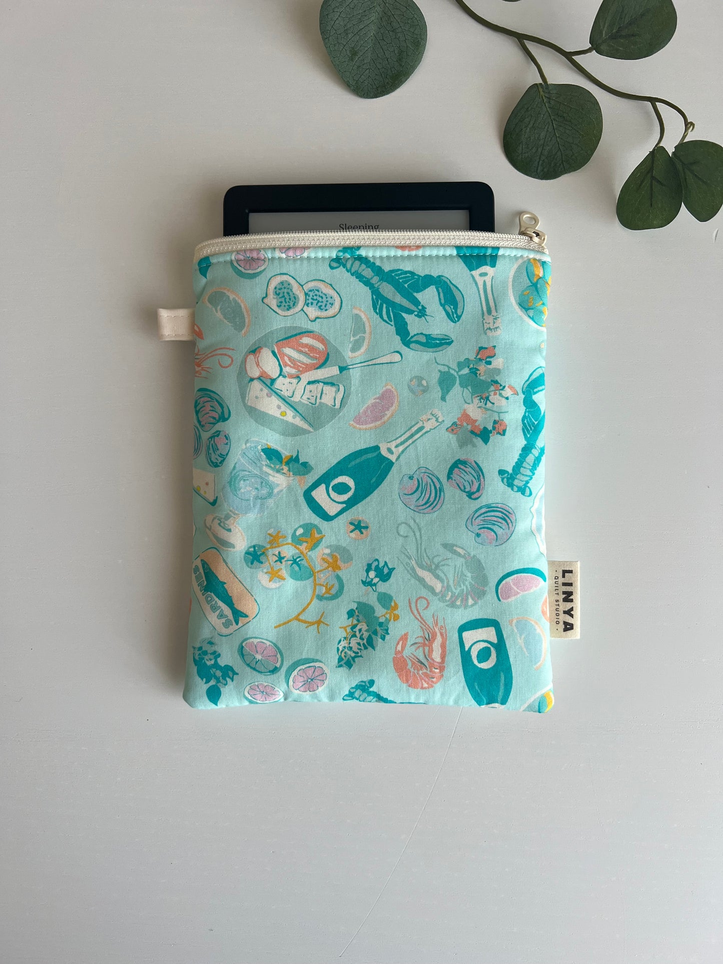 E-reader sleeve 6" gevoerd - Champagne picknick