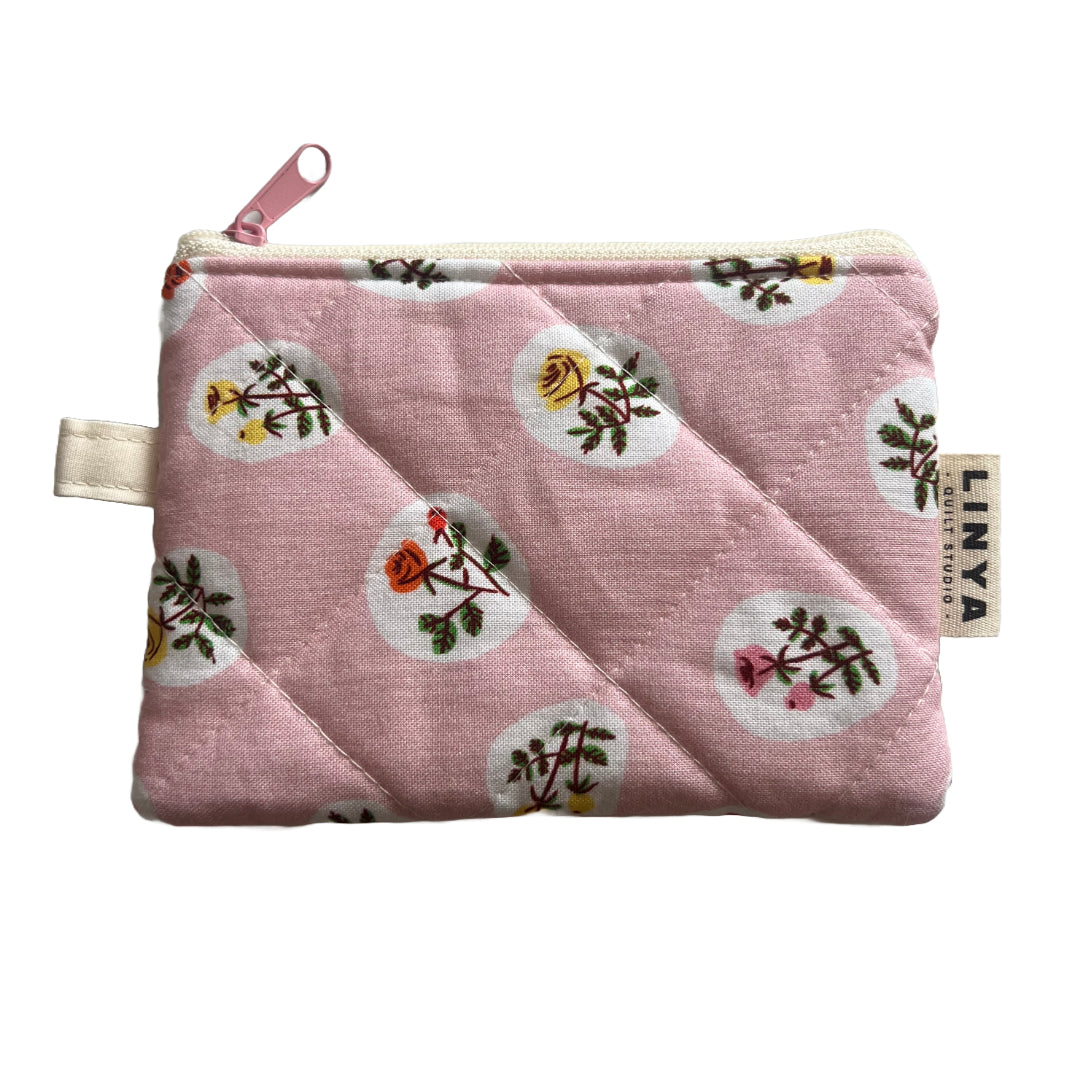 Mini etui - gequilt - Bouqet Blush