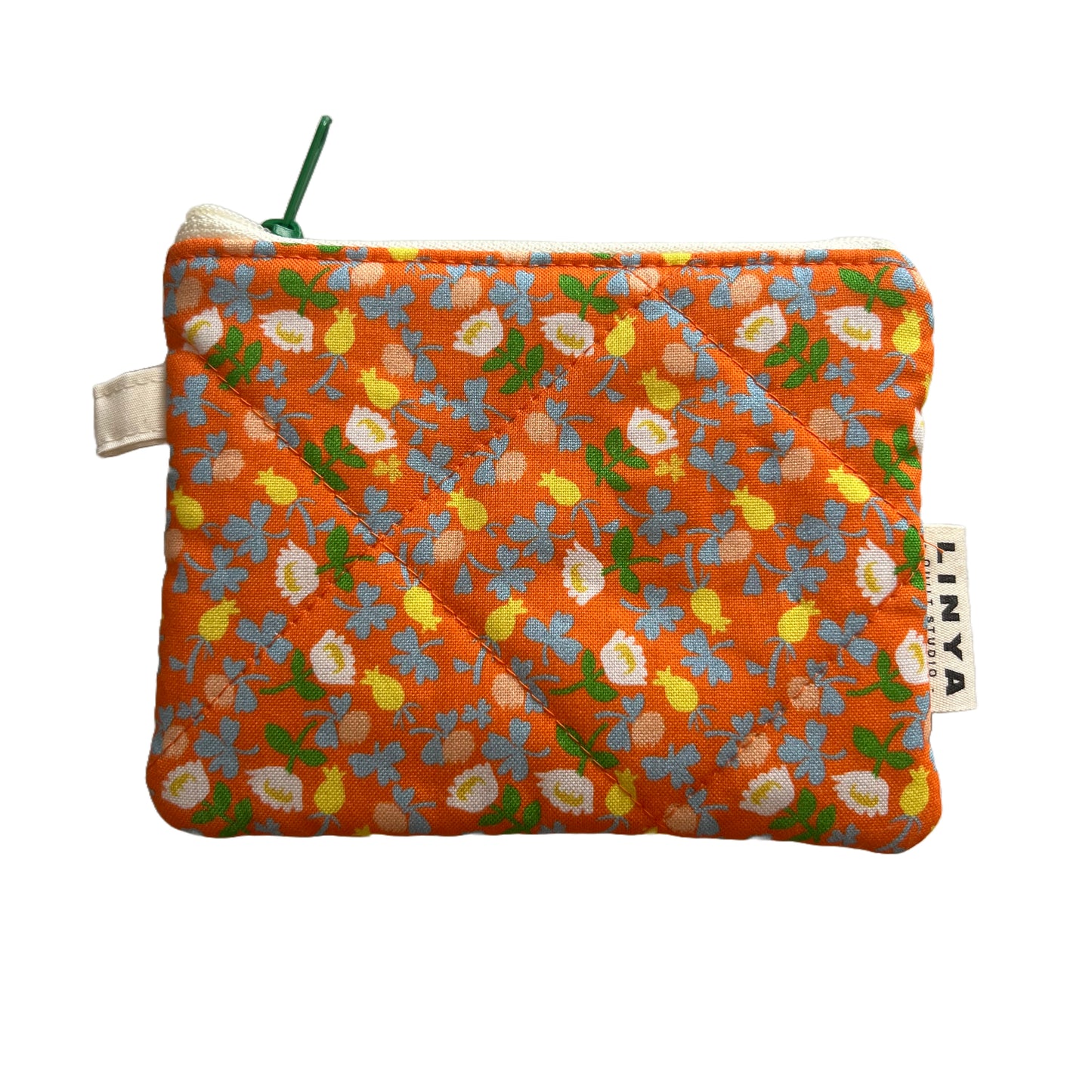 Mini etui - gequilt - Calico orange