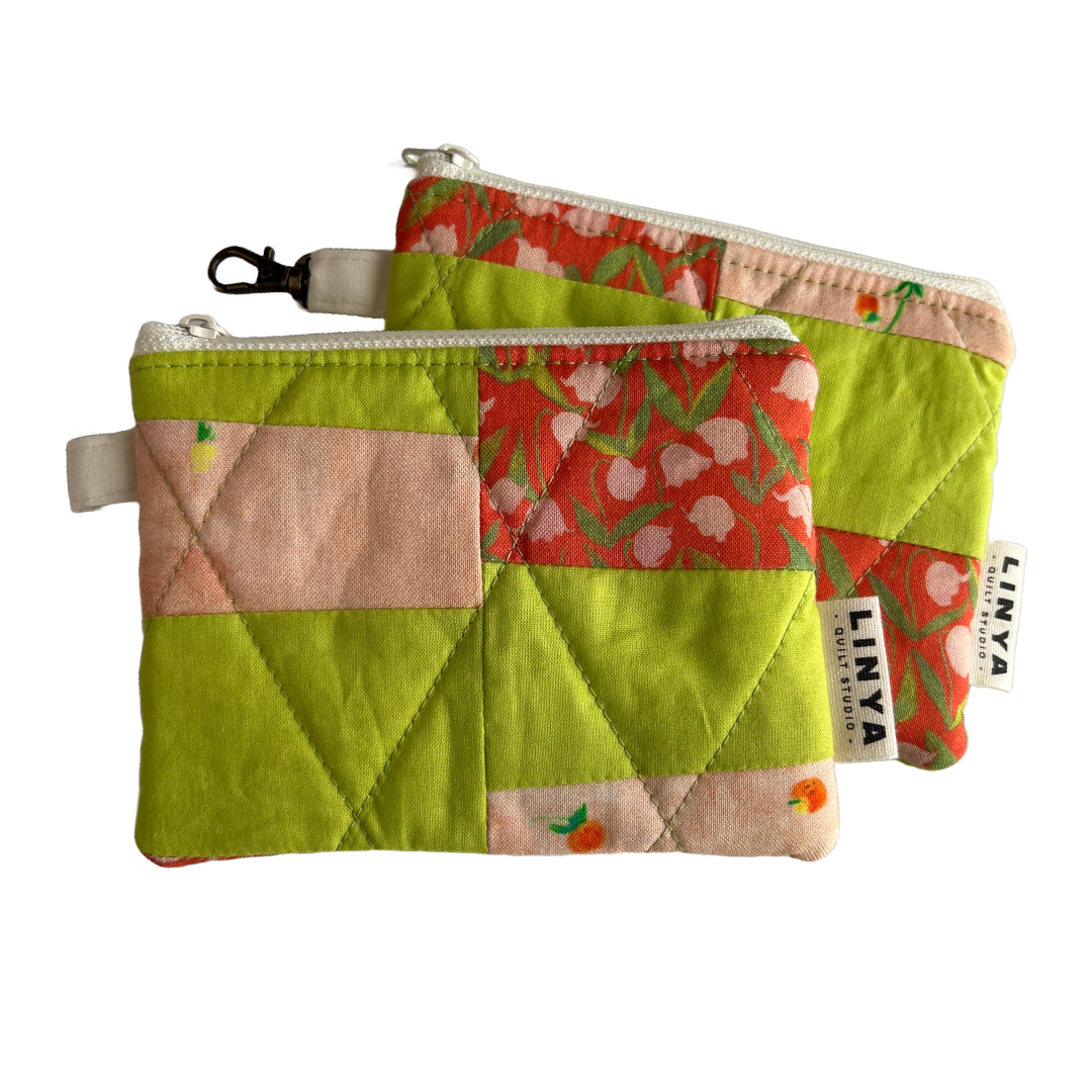 Mini etui - By Hand - patchwork licht groen