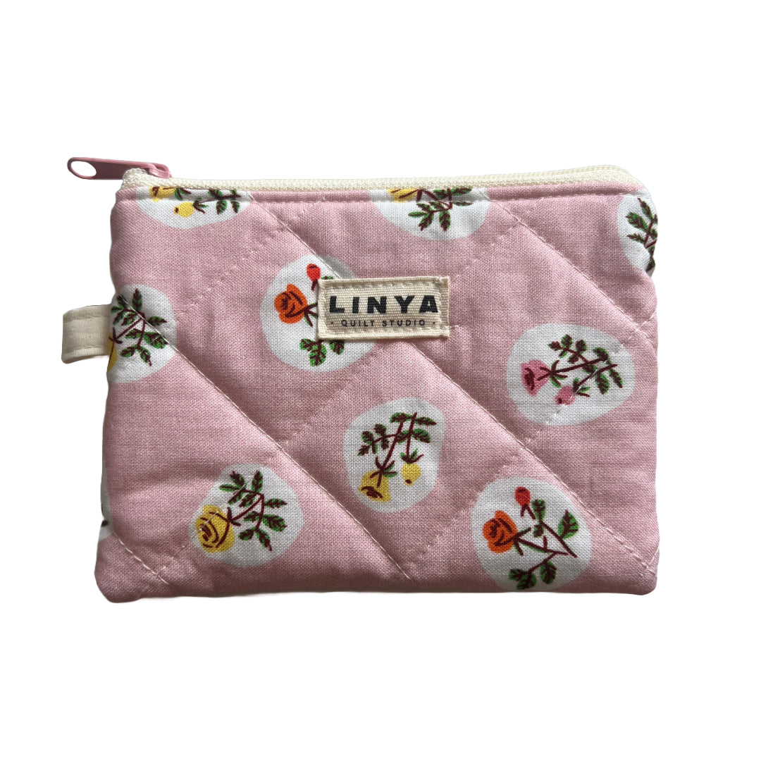 Mini etui - gequilt - Bouqet Blush