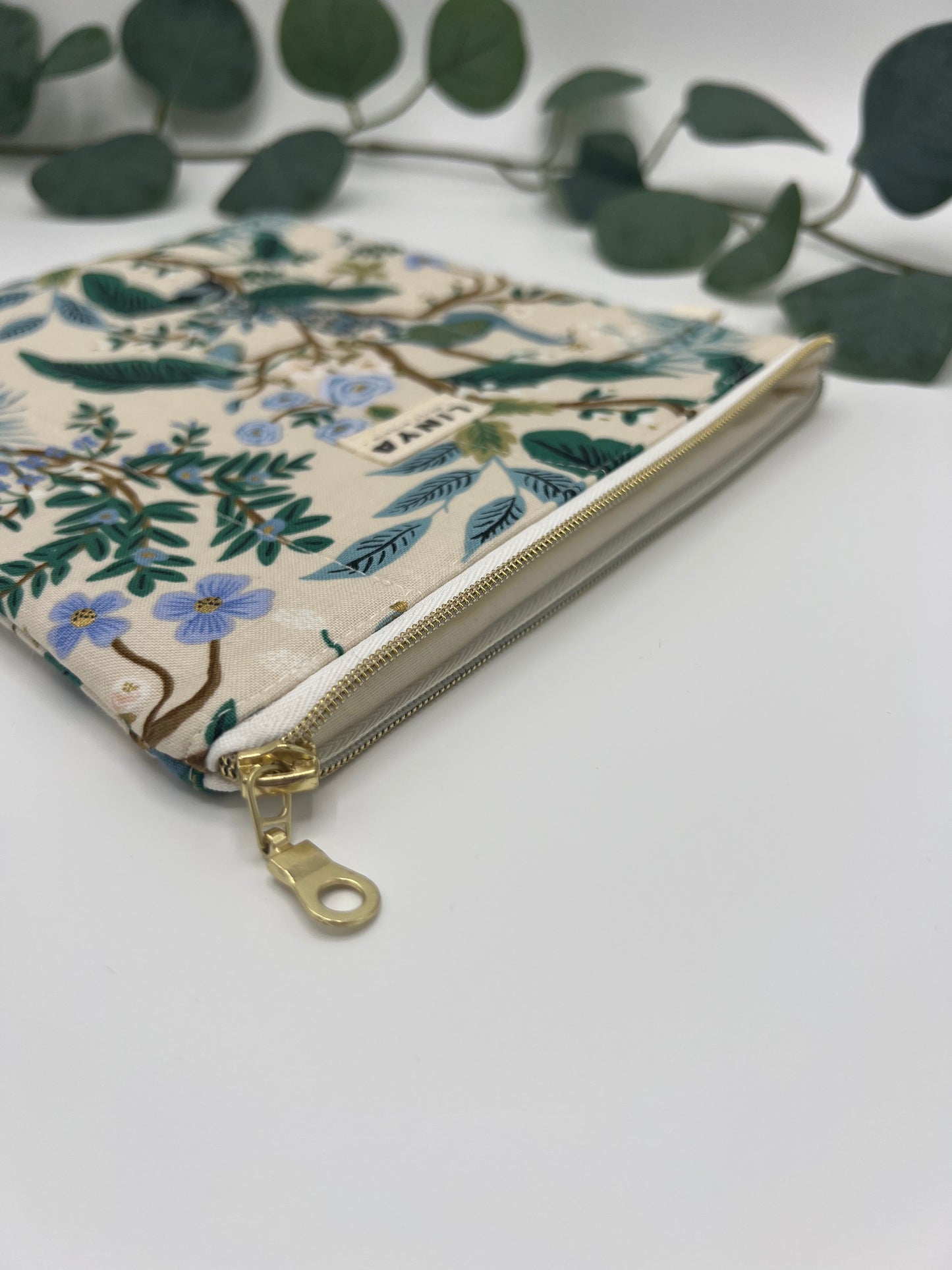 E-reader sleeve 7" gequilt - Vintage garden