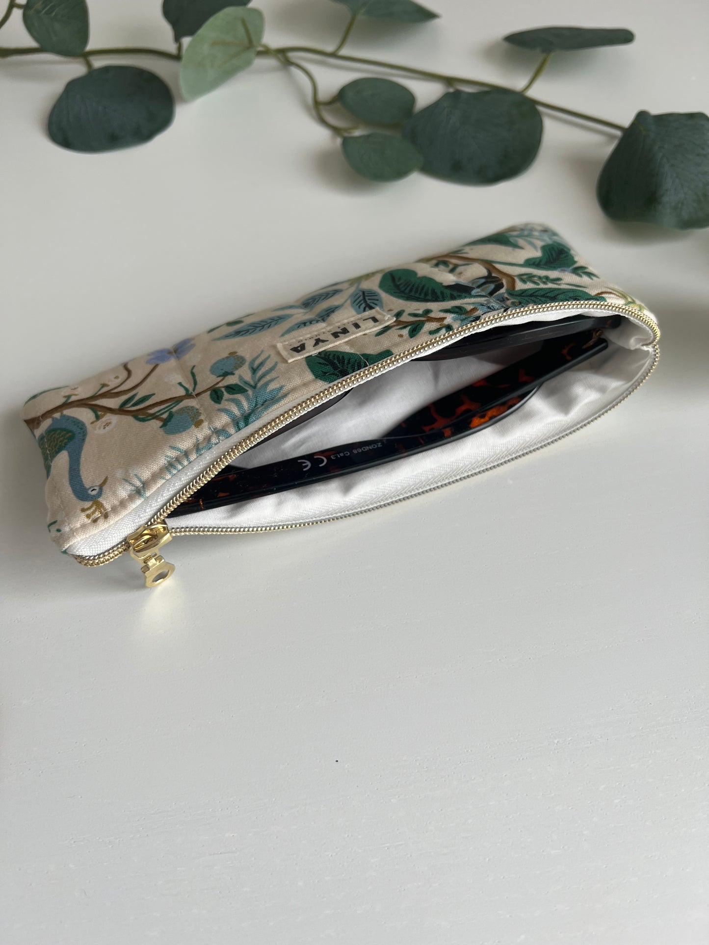 Brillen hoesje gequilt - Vintage garden