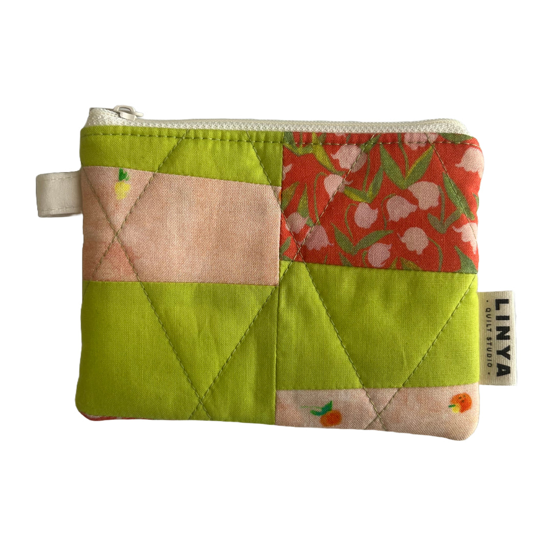 Mini etui - By Hand - patchwork licht groen