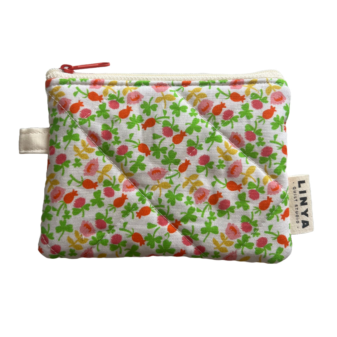 Mini etui - gequilt - Calico pink