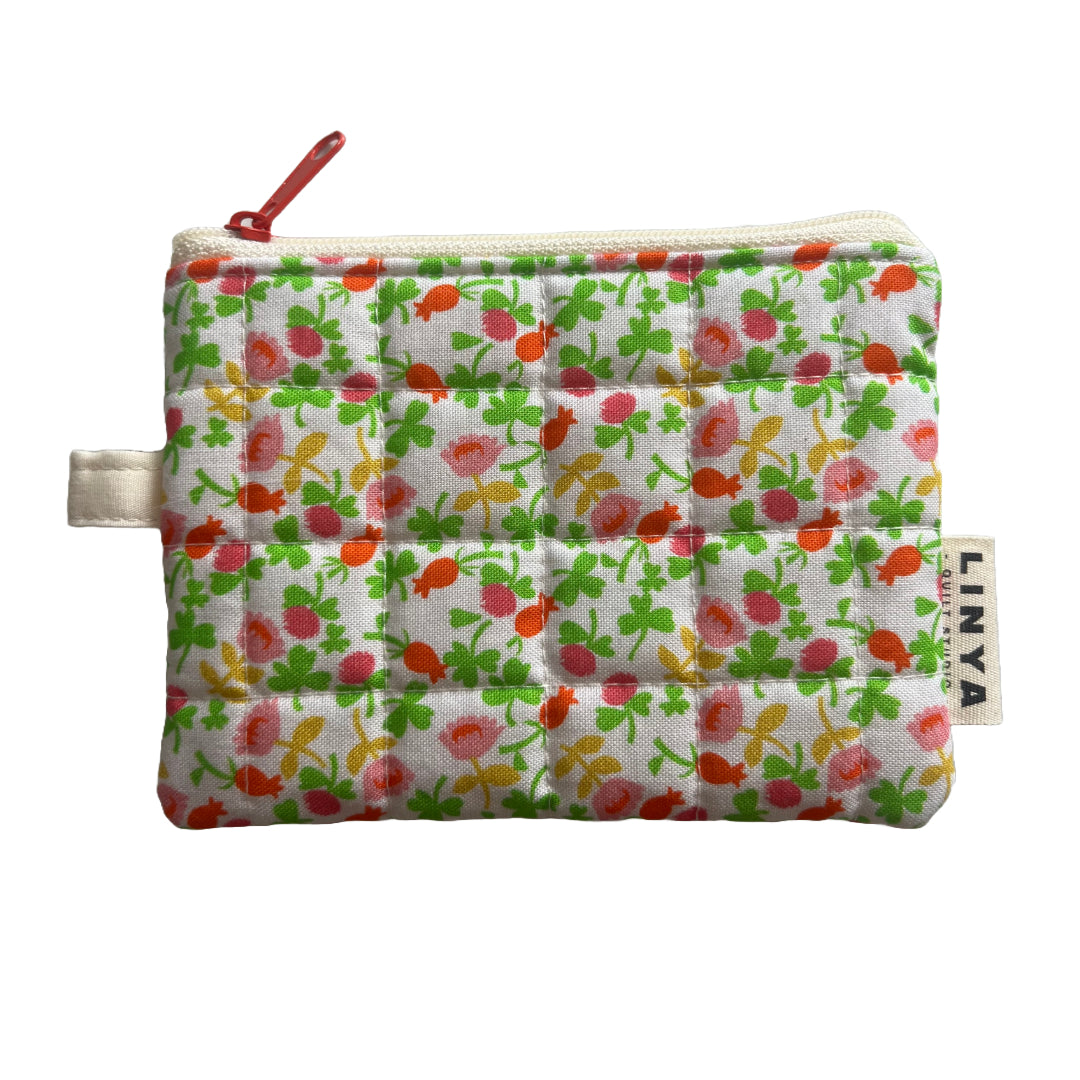 Mini etui - gequilt - Calico pink