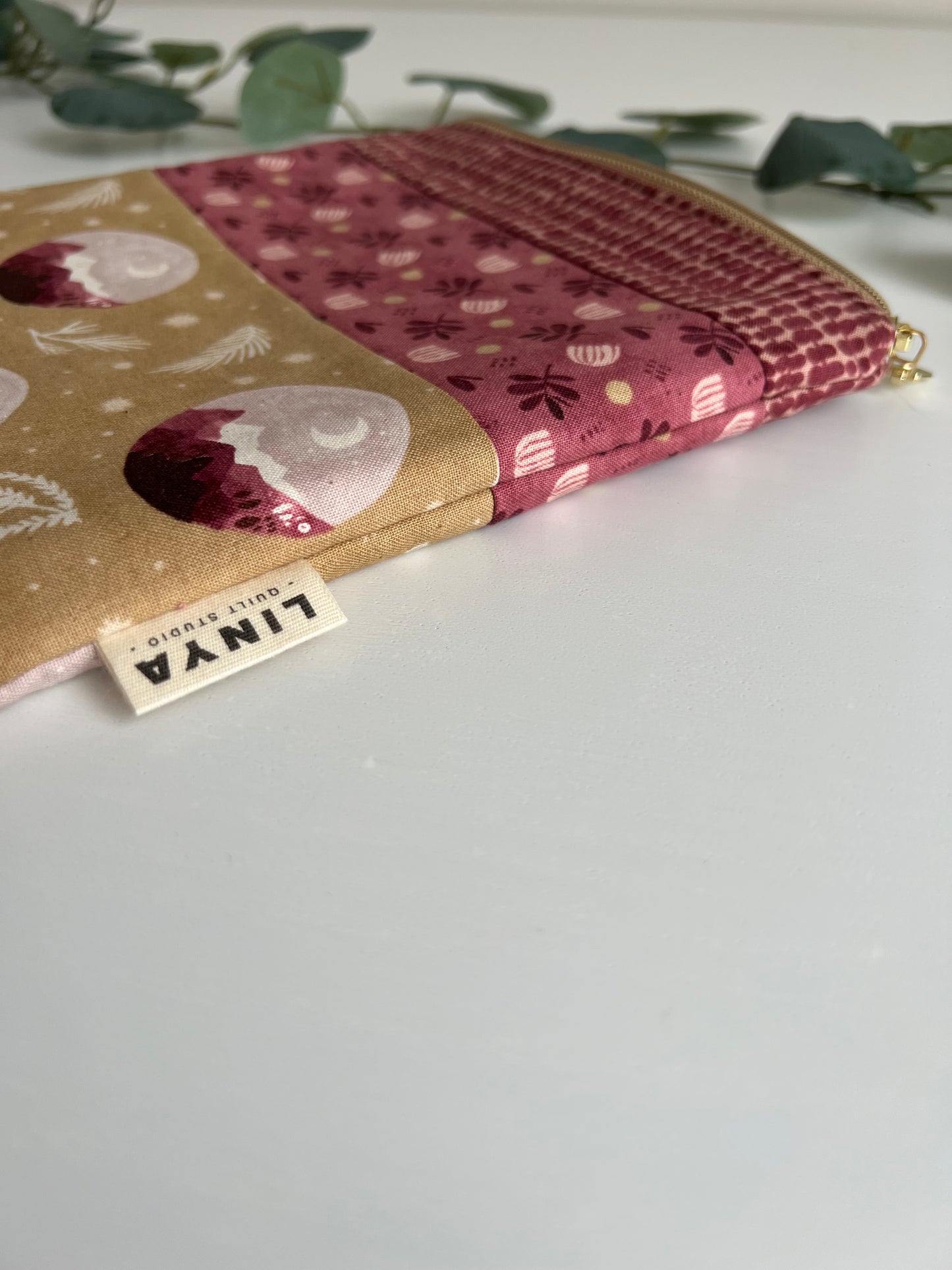 E-reader sleeve 8" patchwork - Tripple Bordeaux