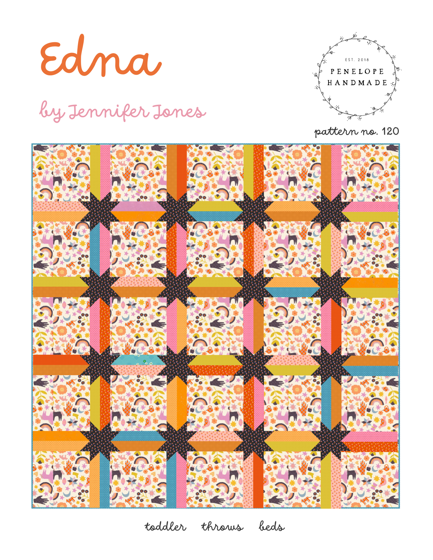 Edna quilt patroon van Penelope Handmade door Jennifer Jones quiltsoffen