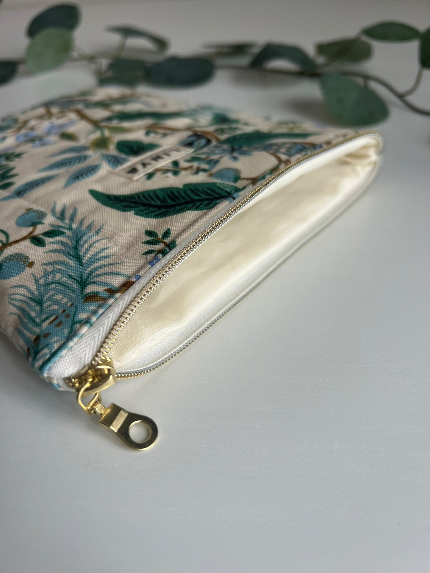 E-reader sleeve 7" gequilt - Vintage garden