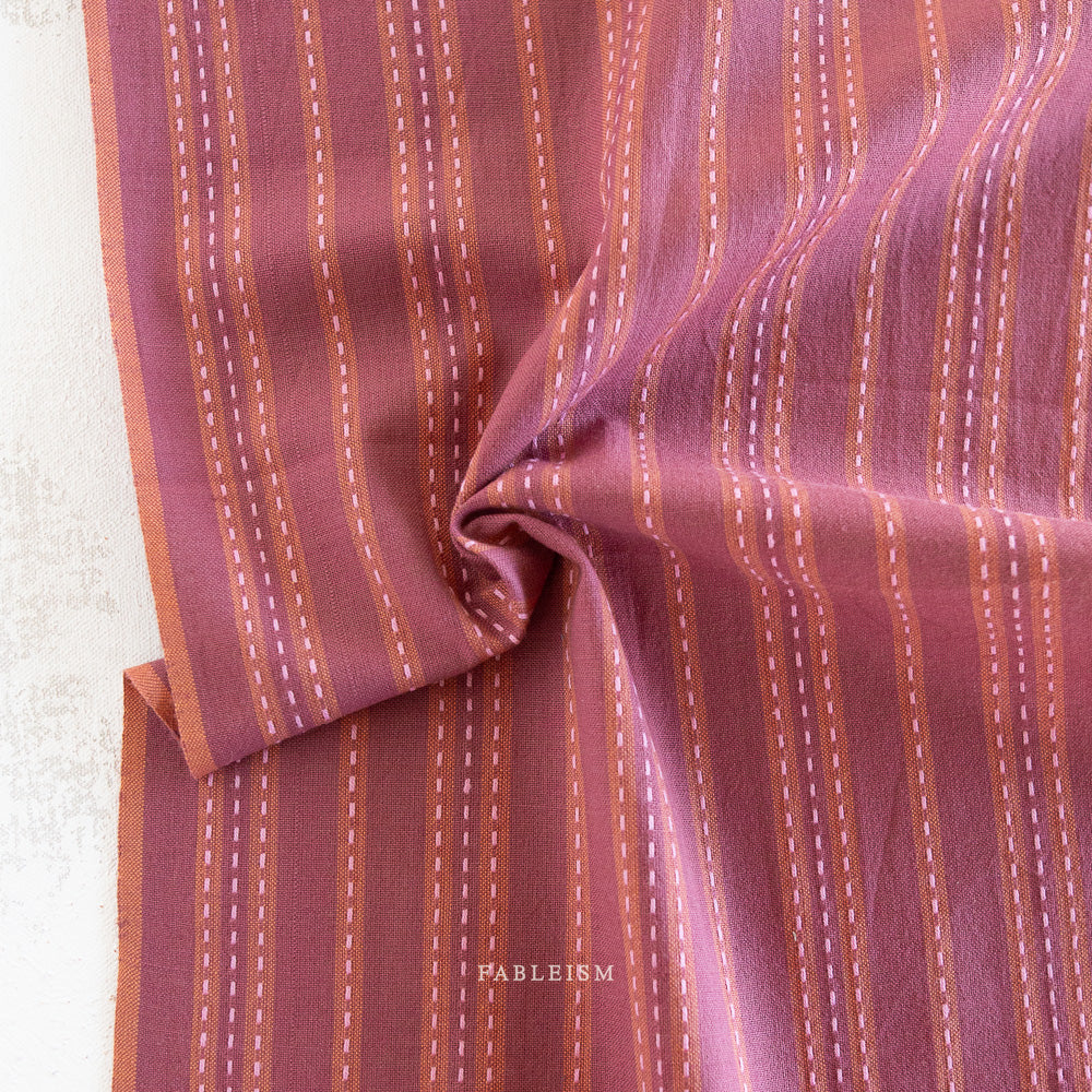 Lucky Loom - Stitch Stripe in Blackberry (REVERSIBLE)