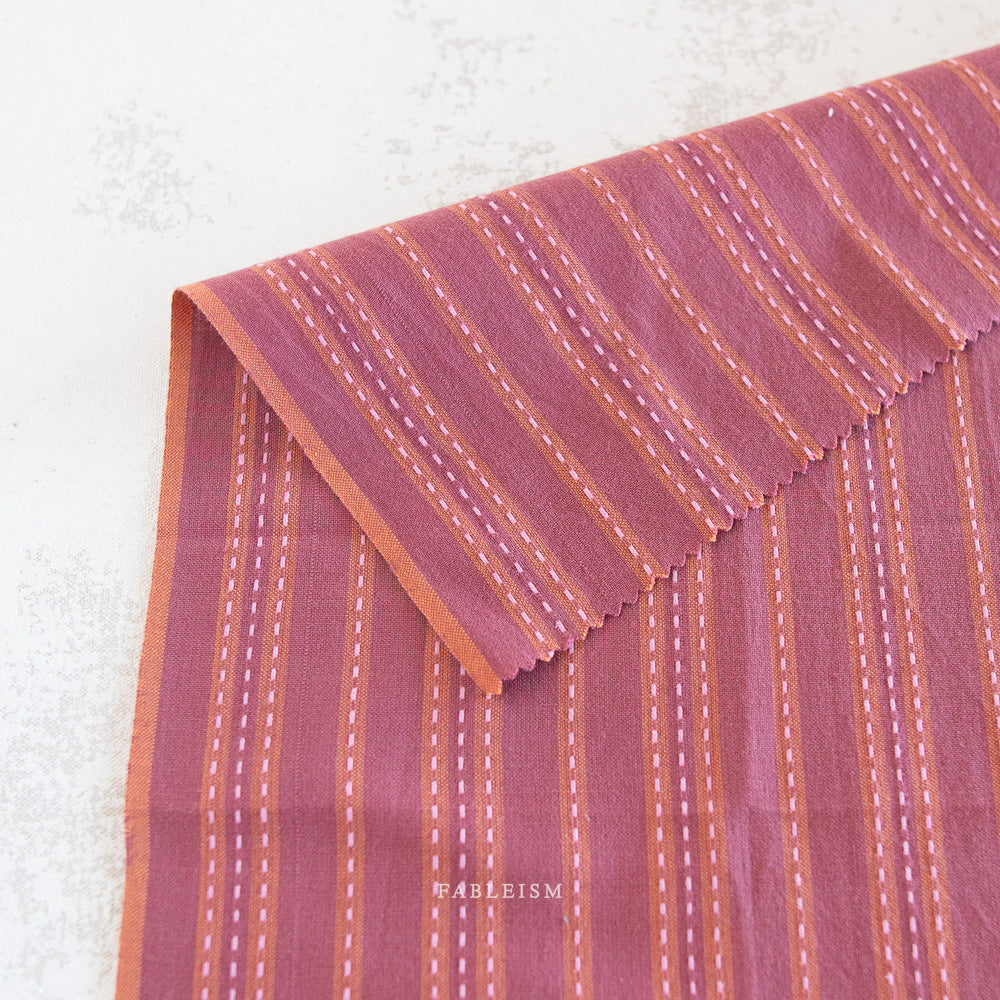 Lucky Loom - Stitch Stripe in Blackberry (REVERSIBLE)