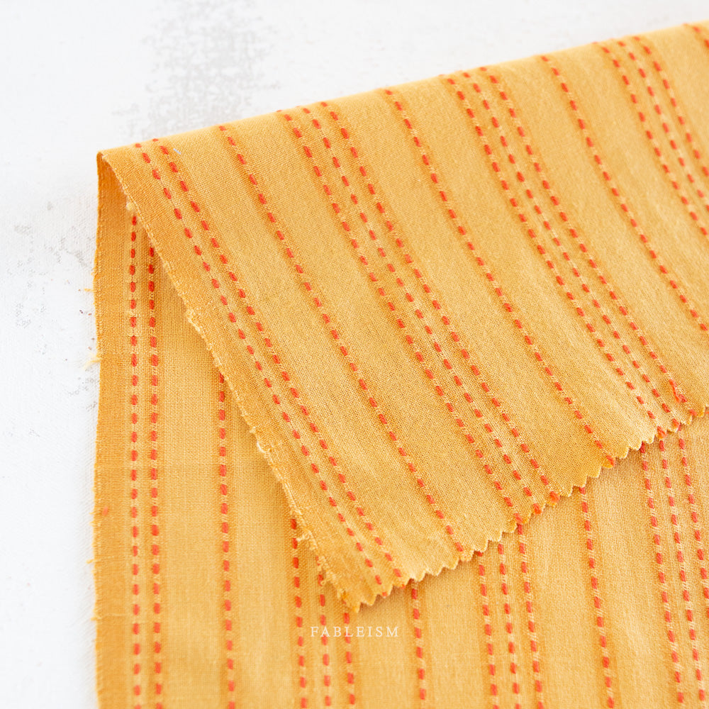 Lucky Loom - Stitch Stripe in Tumeric (REVERSIBLE)