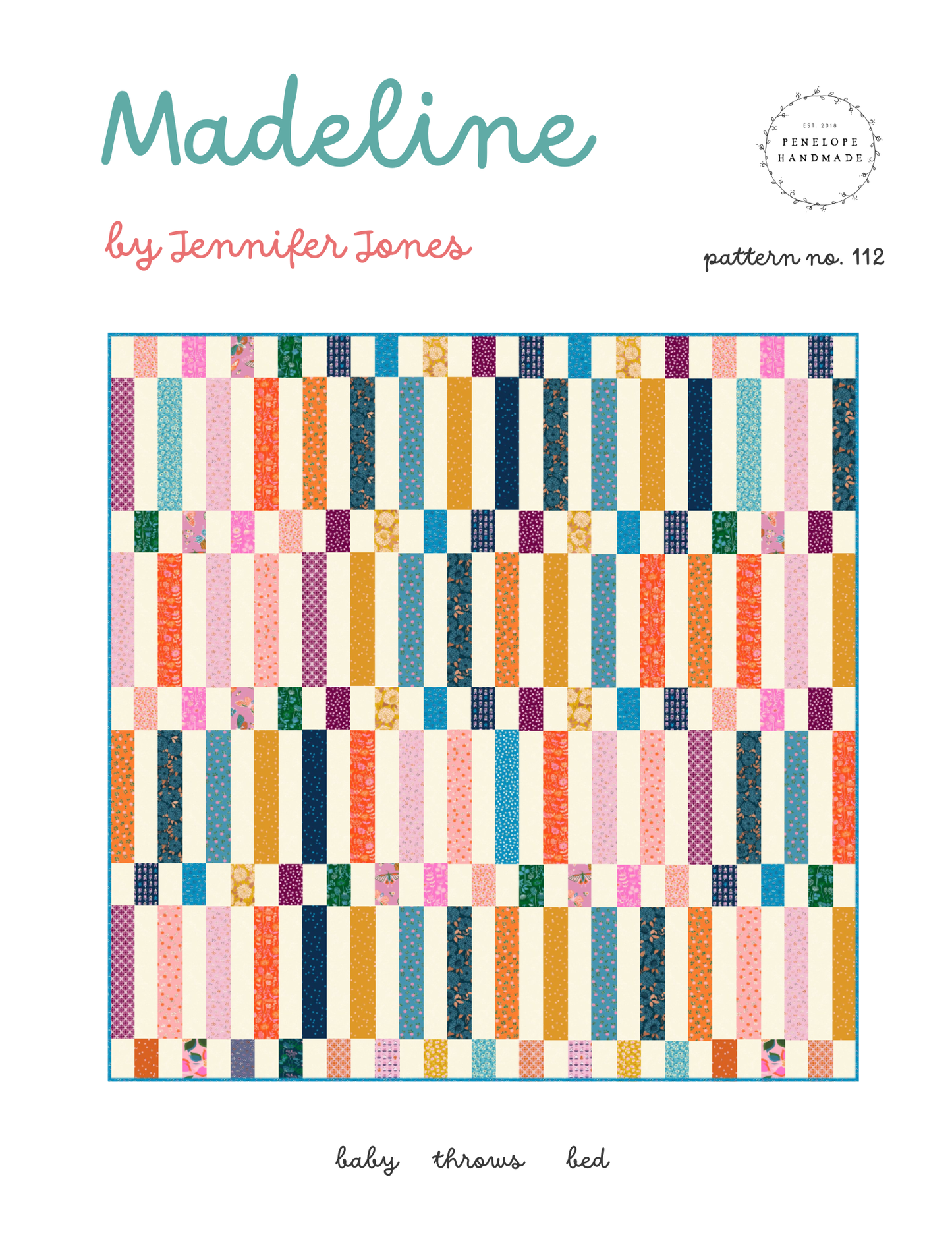 Madeleine quilt patroon van Penelope Handmade door Jennifer Jones