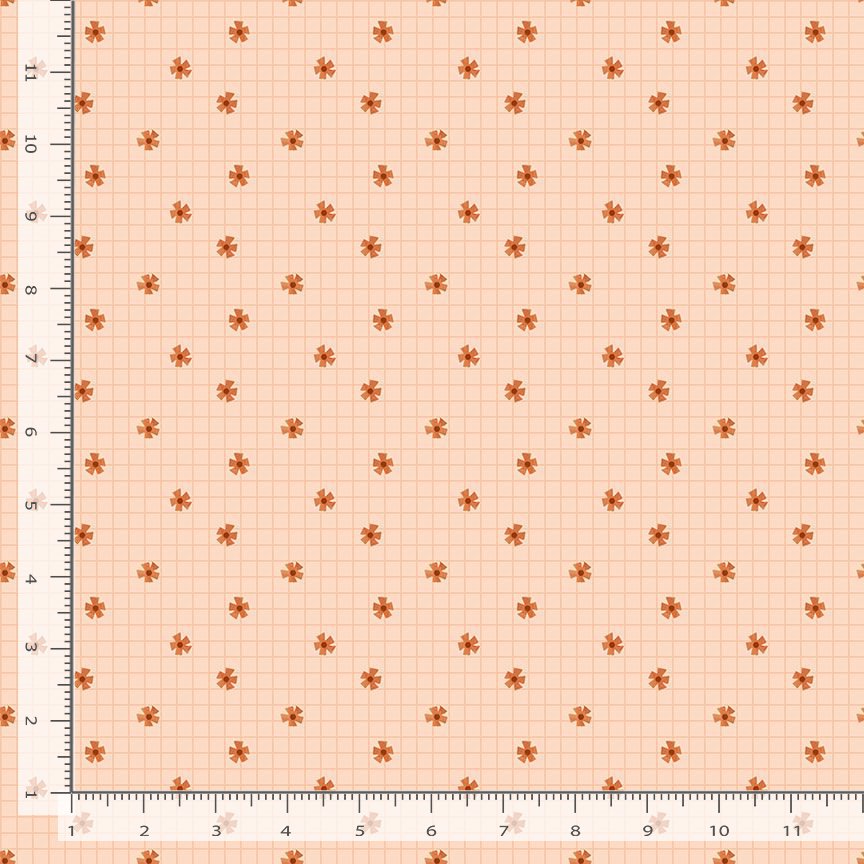 Lazy Sunday - Flower Grid Apricot