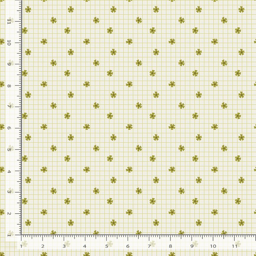 Lazy Sunday - Flower Grid Khaki