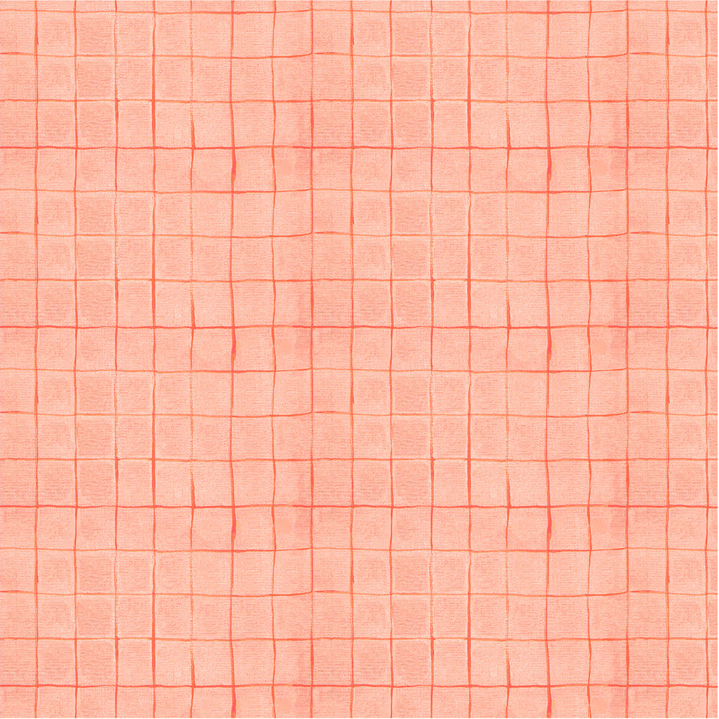 By Hand - Drawn plaid - salmon