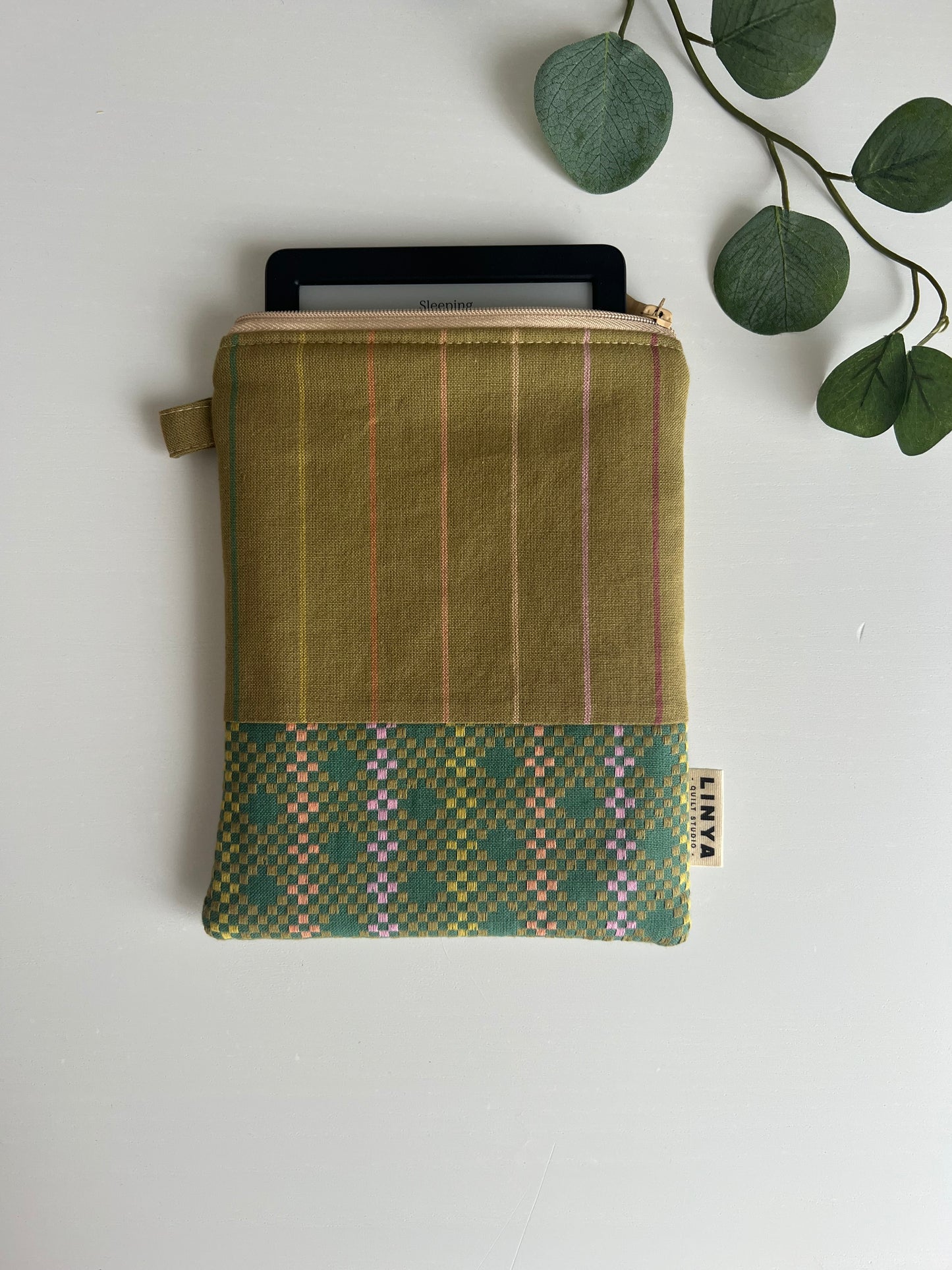 E-reader sleeve 6" duo - Skinny Stripe clover