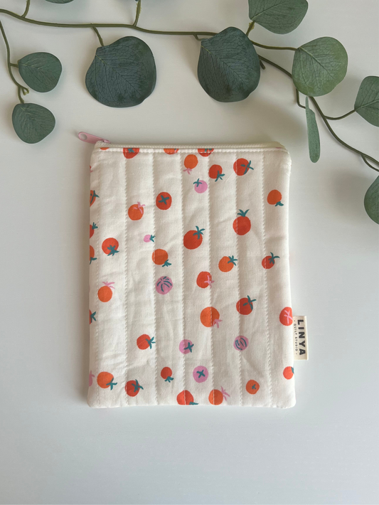 E-reader sleeve gequilt - Tomaatjes