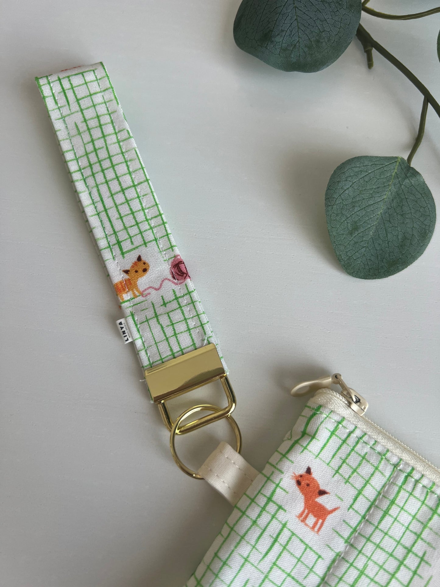 Sleutelhanger | Polsband | Kitten plaid