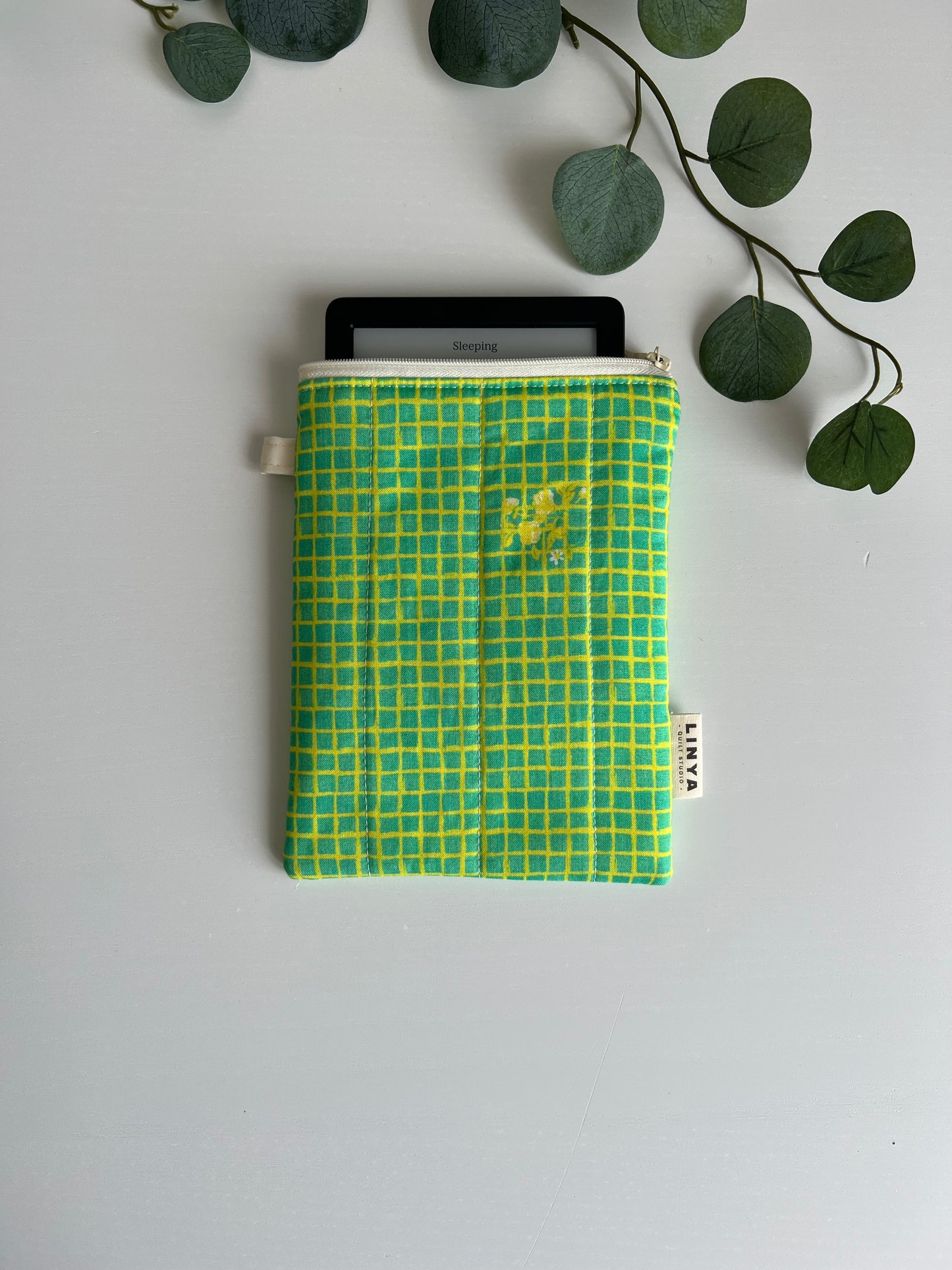 E-reader sleeve 6" gequilt - Windowpane