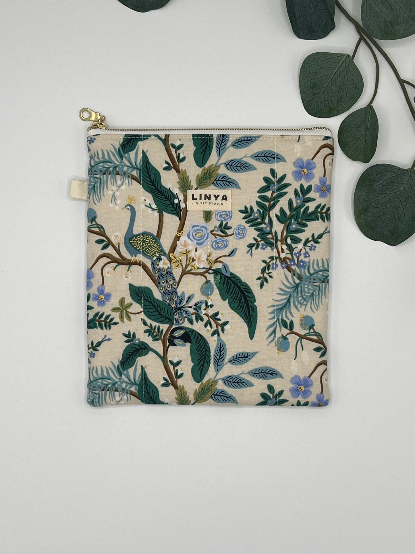 E-reader sleeve 7" gequilt - Vintage garden