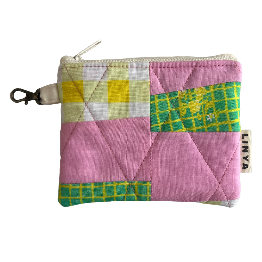 Mini etui - By Hand - patchwork licht roze