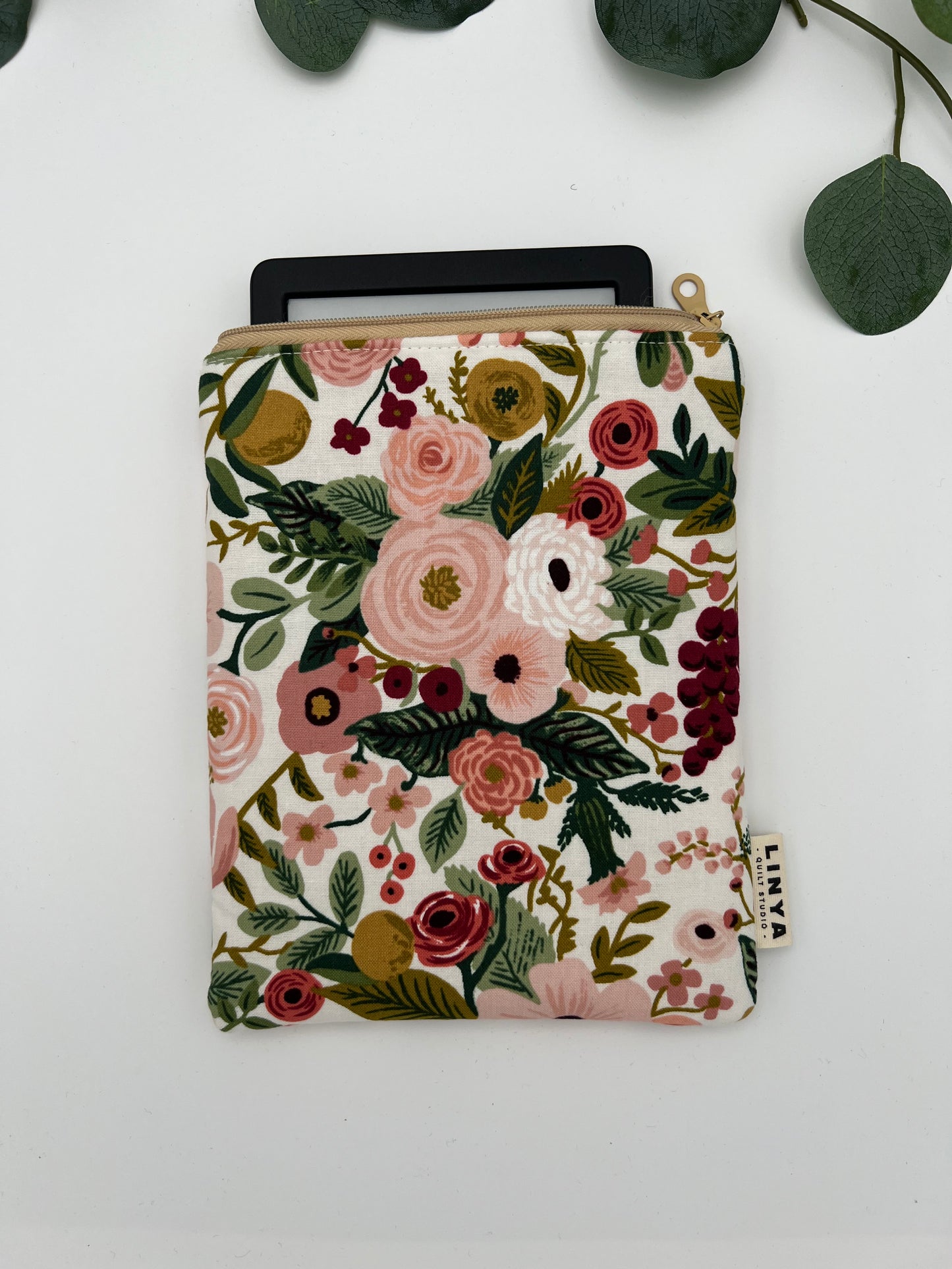 E-reader sleeve 6" - Pink flowers