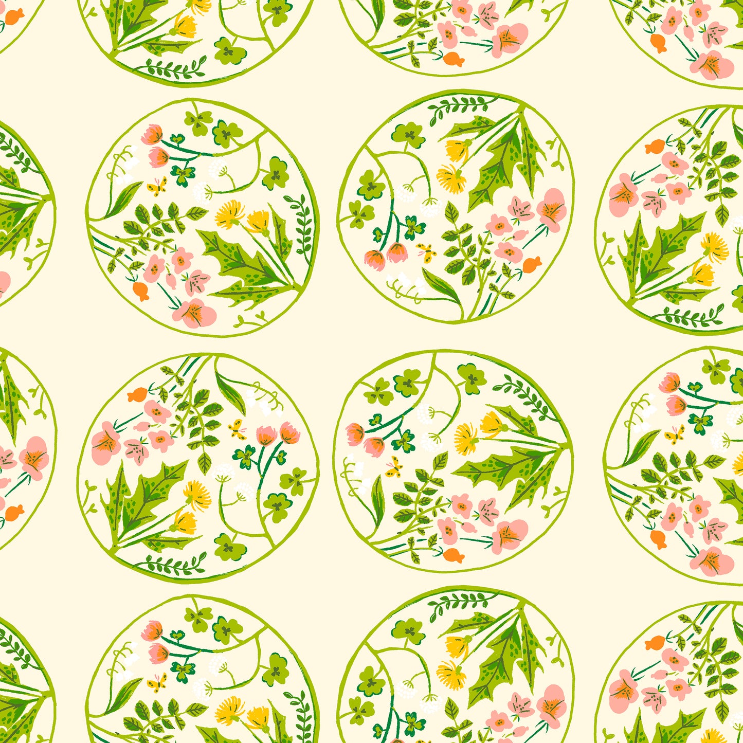 Studio Edit - Floral Wreaths Cream