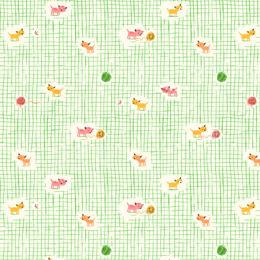 Studio Edit - Kitten Plaid Green
