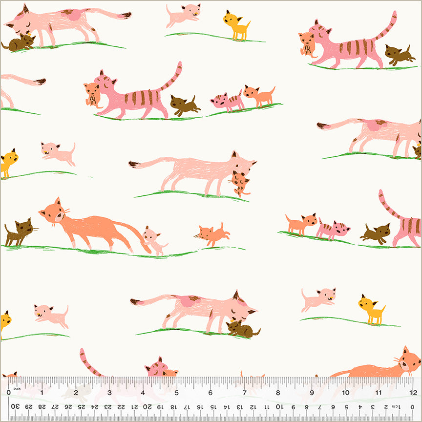Studio Edit, Mother Cats, Cream, Cotton