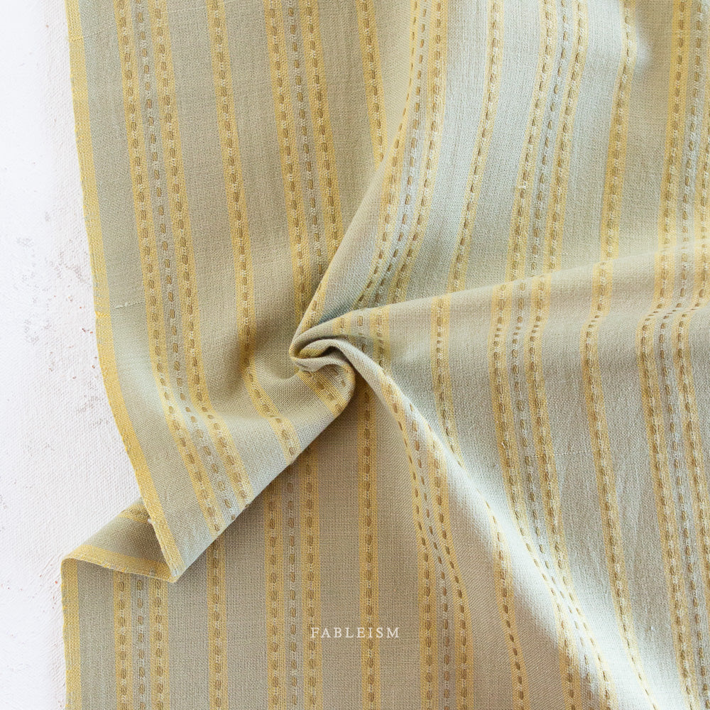 Lucky Loom - Stitch Stripe in Sage (REVERSIBLE)